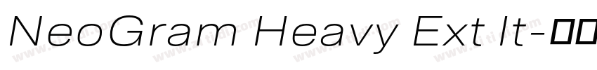 NeoGram Heavy Ext It字体转换